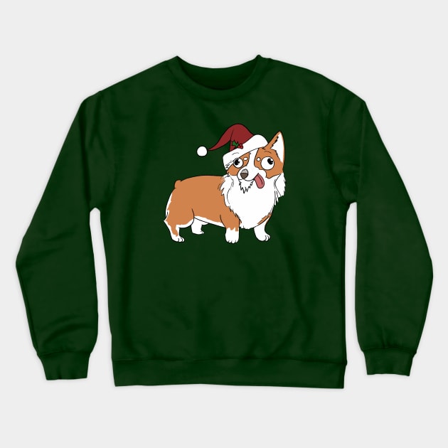 Christmas Corgi Crewneck Sweatshirt by Fool King Media